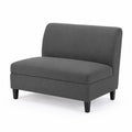 Canapé 2 places en tissu polyester Gris Foncé