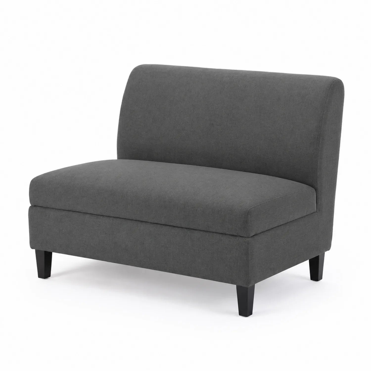 Canapé 2 places en tissu polyester Gris Foncé