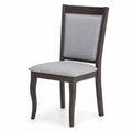 Chaise en bois avec tissu gris