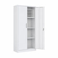 Armoire en métal blanc avec portes verrouillables 180x90x40cm