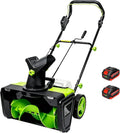 2Batteries Orientable, Moteur, machine de déneigement, 50cm, 3500 W, 40 V, 50 cm, éclairage LED, sans fil, Maison Souffleuse à Neige sans Fil 40V