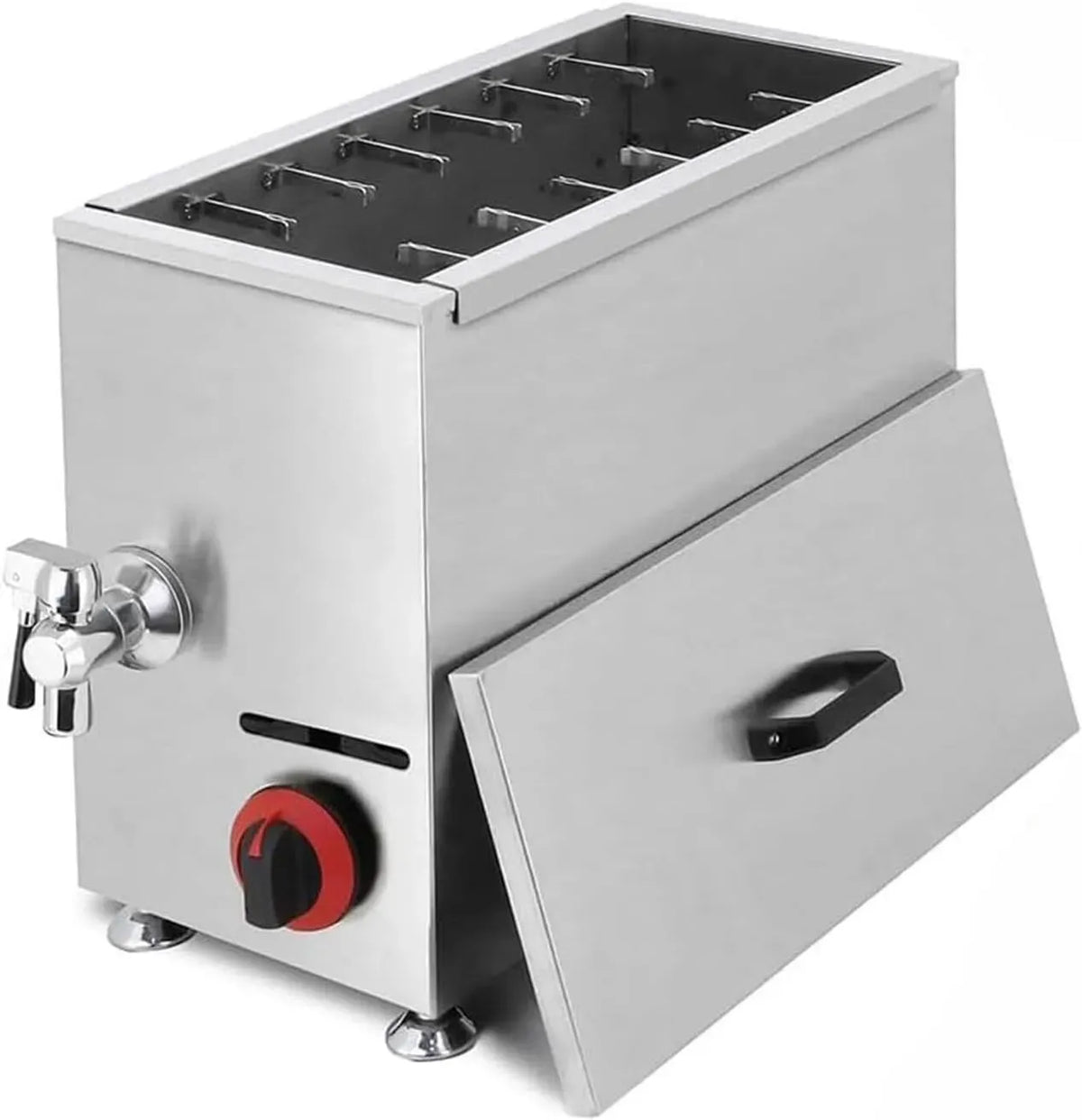 Machine à hot, 21 L, professionnel, 2 zones de température, pour chiens de maïs et plus encore