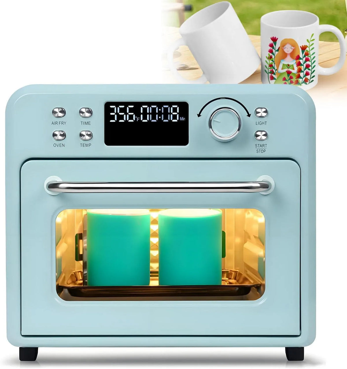 Four électrique, 16 L, portable, GA-nt de Protection, Four à Convection légère, contrôle numérique de la température et du Temps pour l'impression en