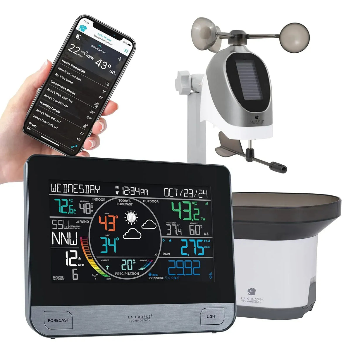 328-69357-INT Technology Station, station météo sans fil, Wi-Fi, professionnel