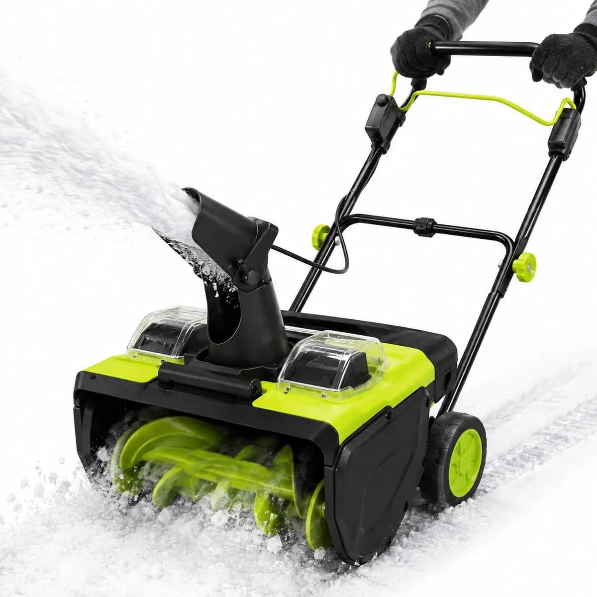 2Batt Lames Spirales Nylon, Souffleur À Neige Compact, Déneigeuse Sans Fil 40V Pour Trottoirs, Profondeur Jusqu'à 25cm, Largeur 50cm, Chemins, 7,6 m