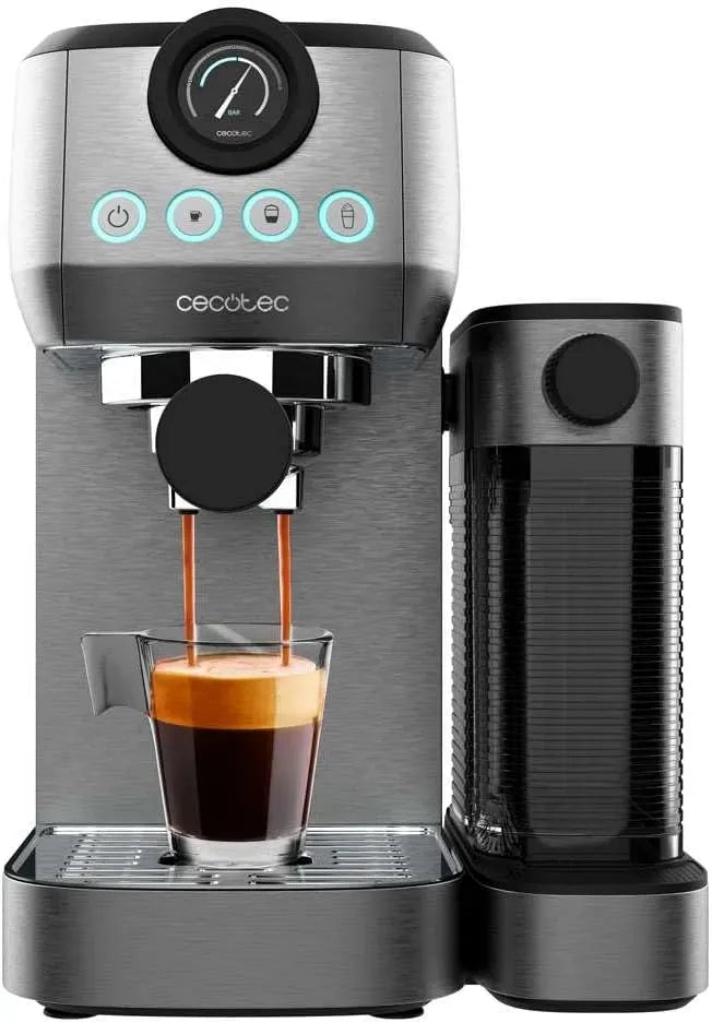 Cecotec machine, 1350 W, fonction chauffante, semi-automatic espresso machine Power Espresso 20 Steel Pro Latte