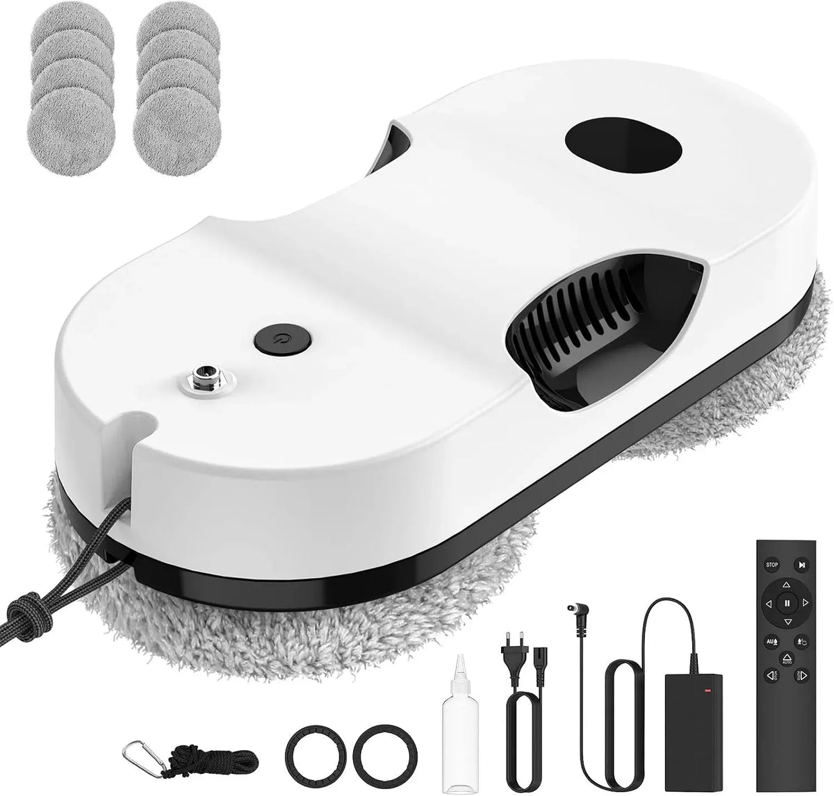 35Min robot aspirateur laveur, Nettoyeur, Moteur, pour Fenêtres Baies Vitrées, WIWOLER