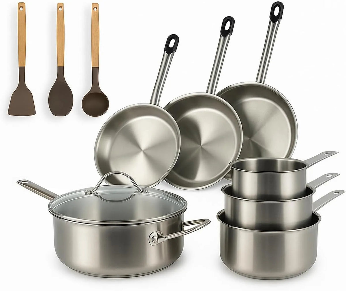 Ustensile de cuisson, professionnel, acier inoxydable, 6014031, Sans PFAS, MENASTYL