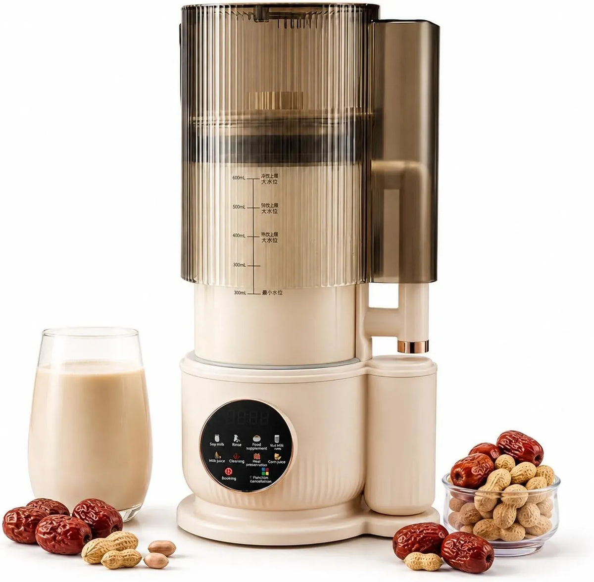 24H Machine à Lait, machine à lait végétal et lait de noix, 1.5 L, silencieux, pour Lait de Soja