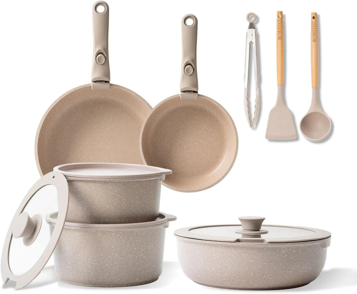 Ustensile de cuisson, BOREINE, Batterie de Cuisine 14 Pce