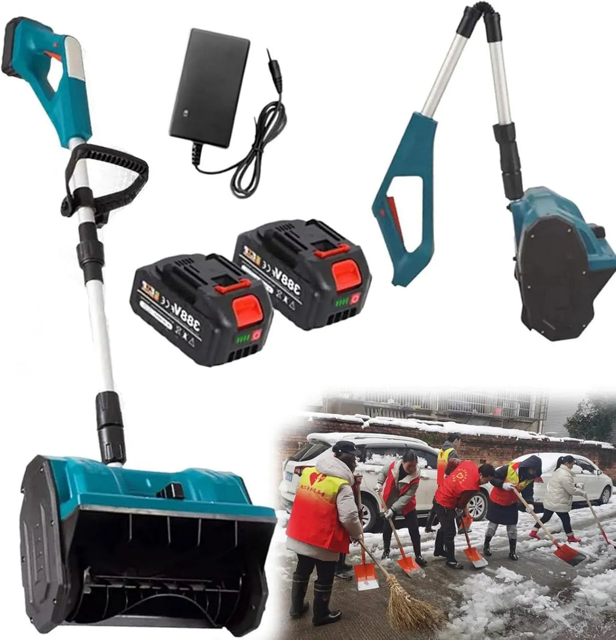 1Xbattery RéTractable, machine de balayage des sols, balayeuse de sol, 32 Cm, sans fil, pour Les Chemins D'éCole
